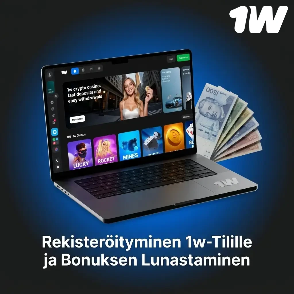 1w-tilin rekisteröinti ja bonuksen lunastaminen – vaiheittainen opas uusille pelaajille