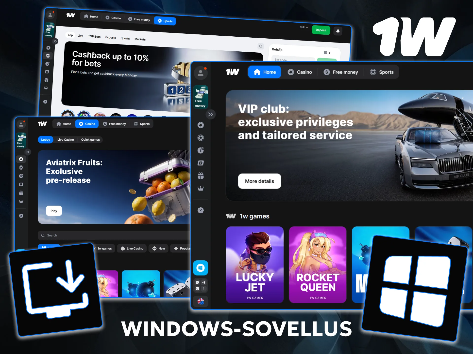 Paranna pelikokemustasi asentamalla 1w Windows-sovellus PC:lle kotikoneellesi.